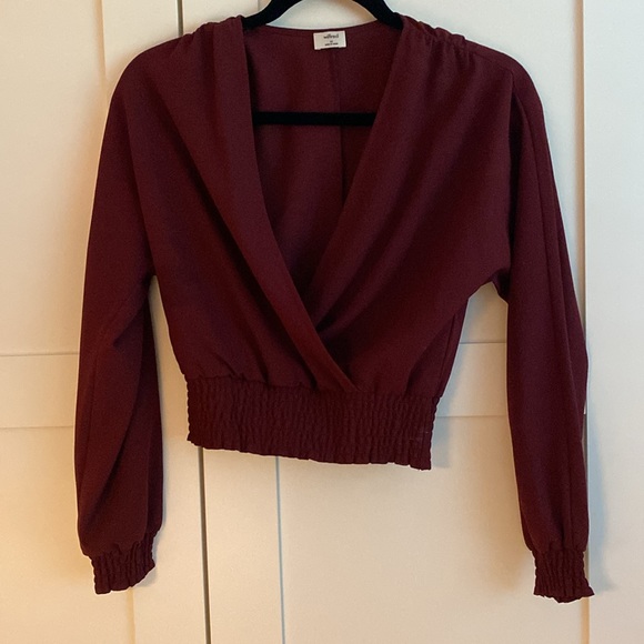 Wilfred Burgundy Blouse - Picture 2 of 3